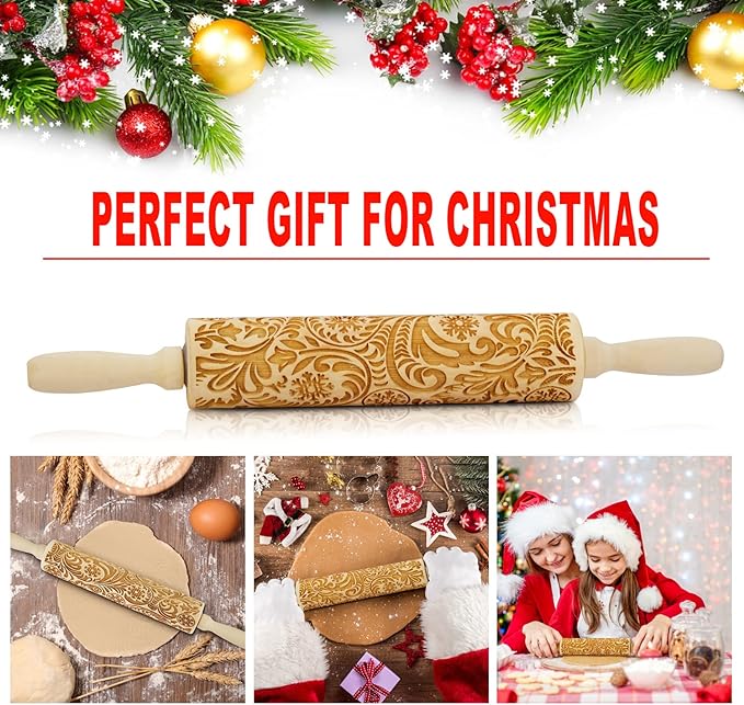 Christmas Wooden Rolling Pins