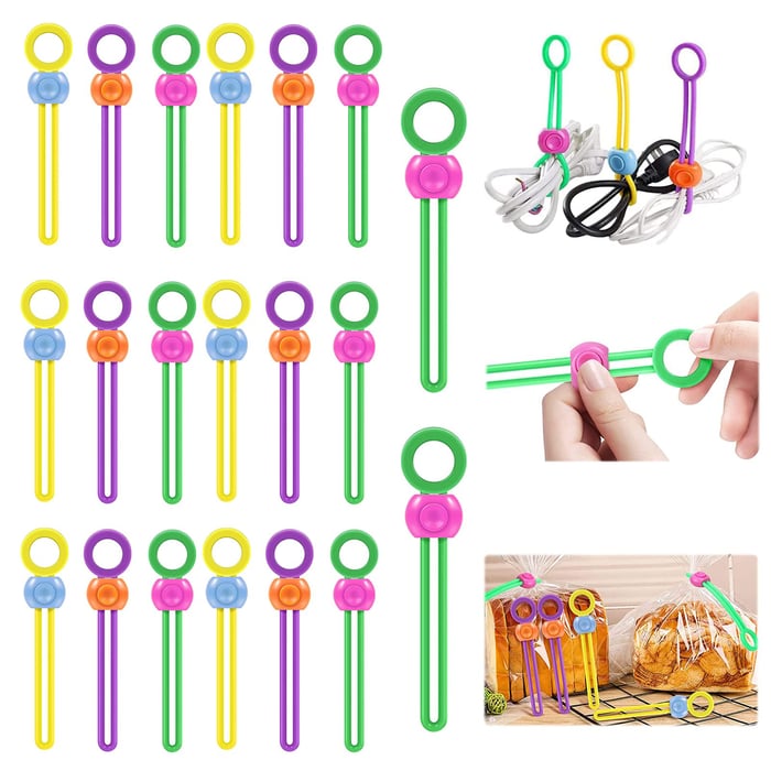 Multi-purpose Sealer Reusable Food Bag Clips - Pack Of 6