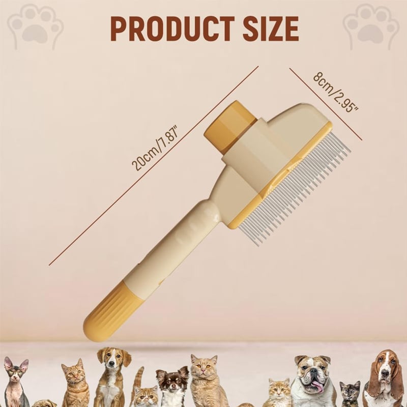Self-cleaning Pet Flea Comb Grooming Brush
