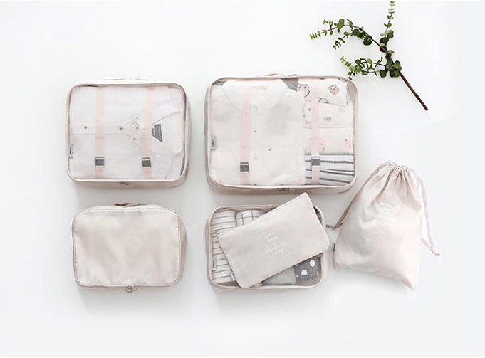 Portable Luggage Packing Cubes - 6 PCS