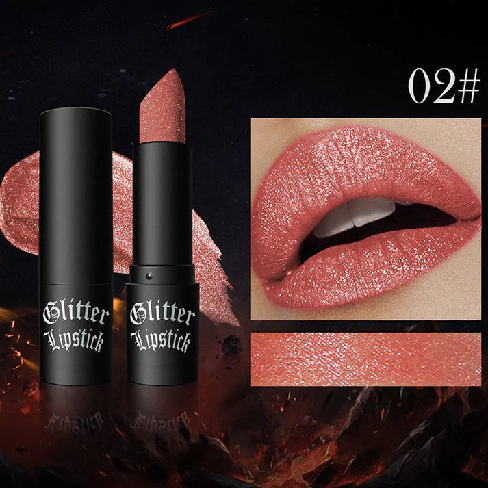 Matte Long Lasting Lipstick With Fine Glitter