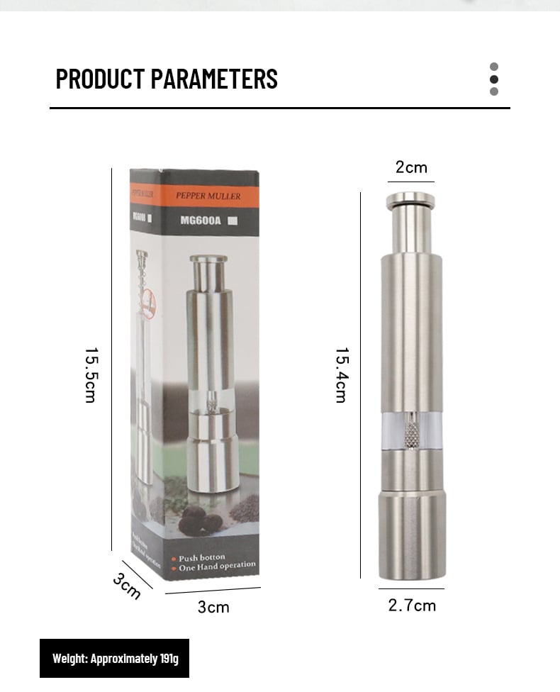 Stainless Steel Salt And Pepper Grinder