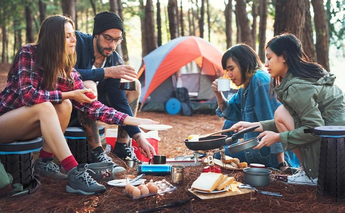 Portable folding stool