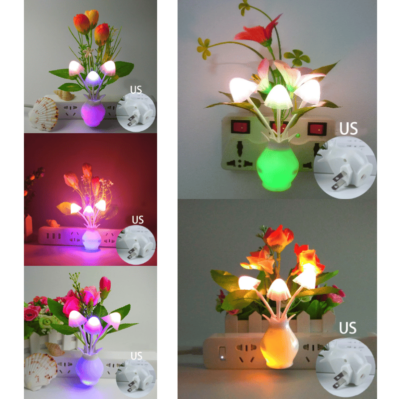 LED Mushroom Multi-color Night Lights
