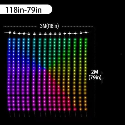 Color Waves LED Curtain Sync Lights