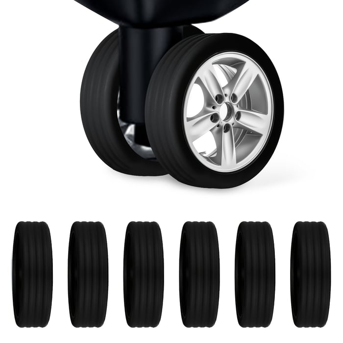 Luggage Wheel Protection Covers for 8 Spinner Wheels Luggage - Pack Of 8