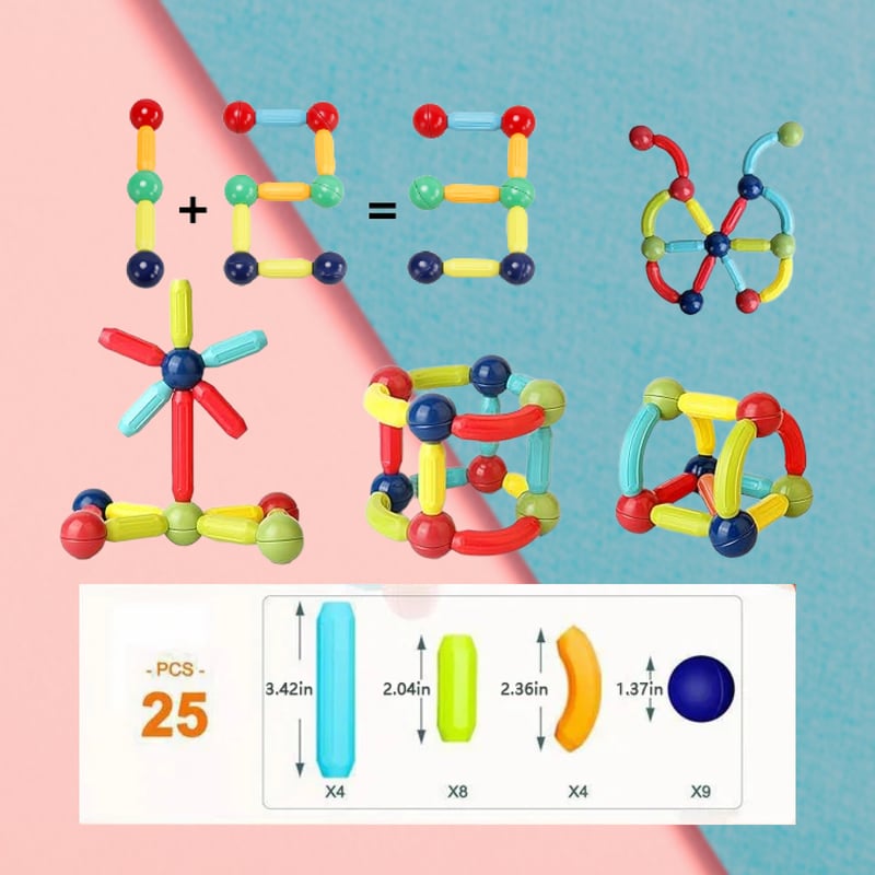 Magnetic Sticks Building Blocks For Kids Early Development