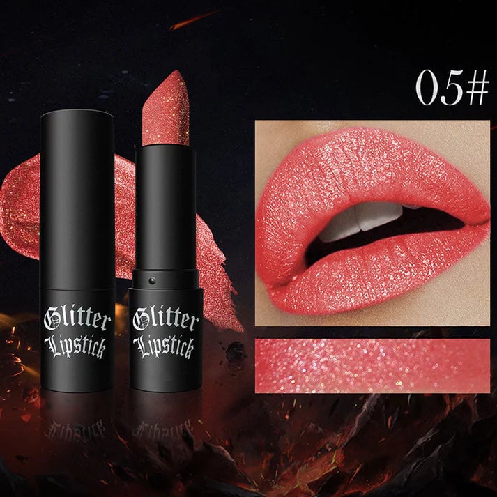 Matte Long Lasting Lipstick With Fine Glitter