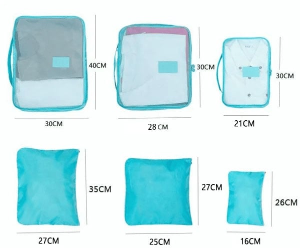 Portable Luggage Packing Cubes - 6 PCS