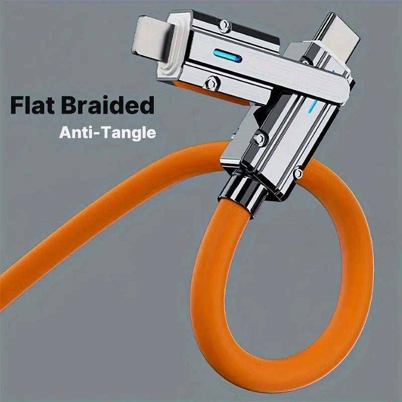 QuadCharge TangleFree Cable - 1m/3ft length - Pack Of 3