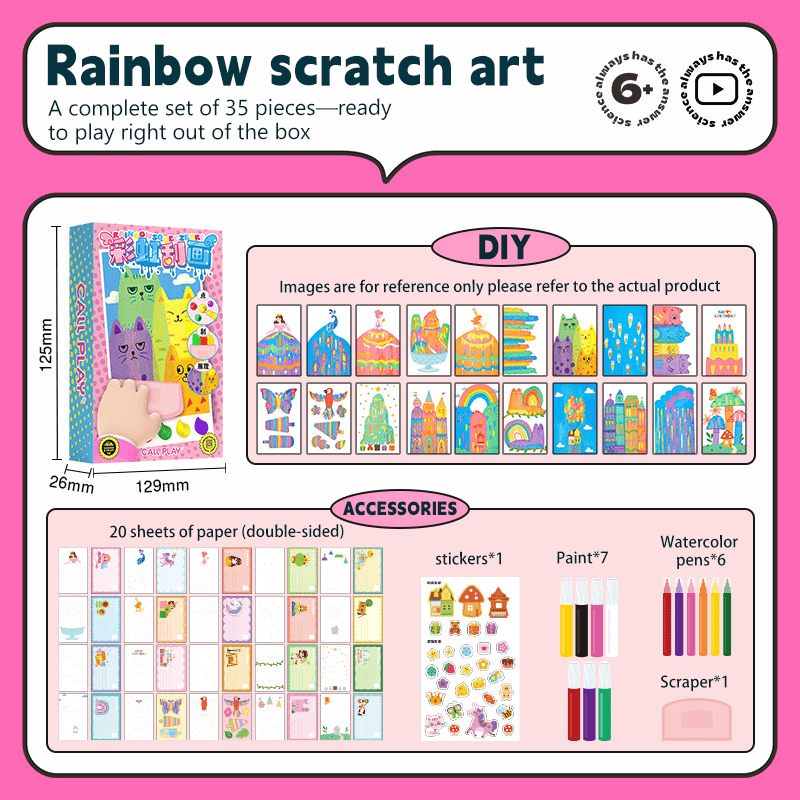 DIY Rainbow Scratch Art