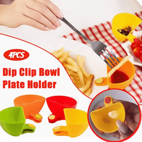 Dip Clip Bowl Plate Holder