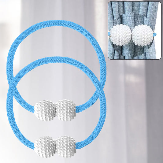 Polyester and Magnet Curtain - Pack Of 2