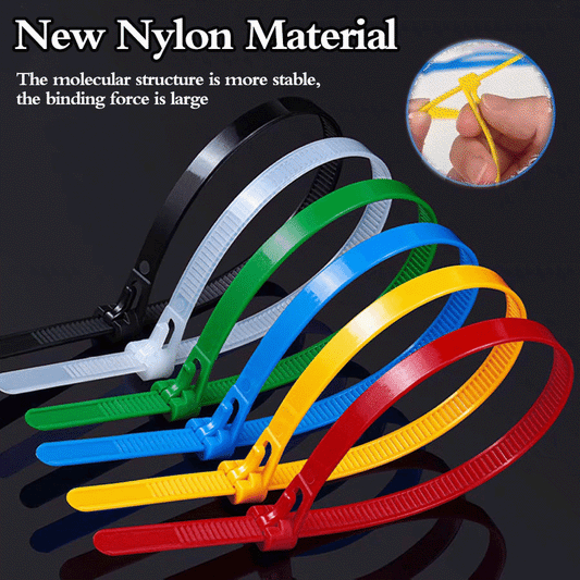 Buckle Self-locking Premium Nylon Cable Wire Ties - Pack Of 100