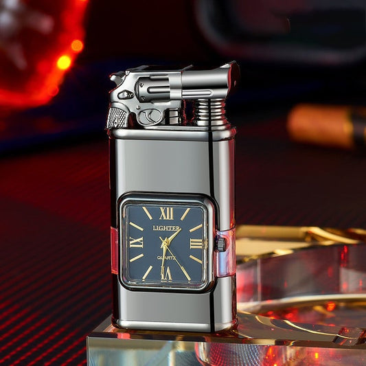 Windproof Lighter Vintage Watch Bezel Jet flame Torch