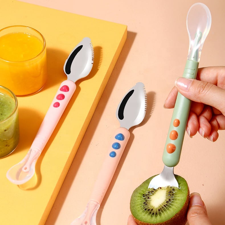 Baby Double Head Scraping Fruit Spoon