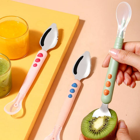 Baby Double Head Scraping Fruit Spoon