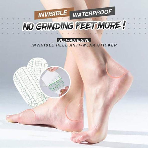 Self-adhesive Invisible Heel Anti-wear Sticker - Pack Of 50