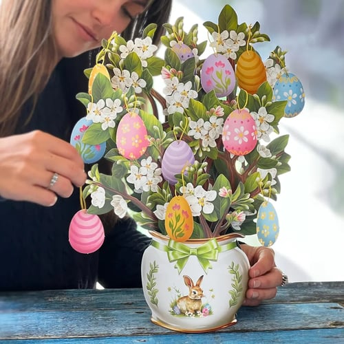 Easter 3D Flower Egg Greeting Card