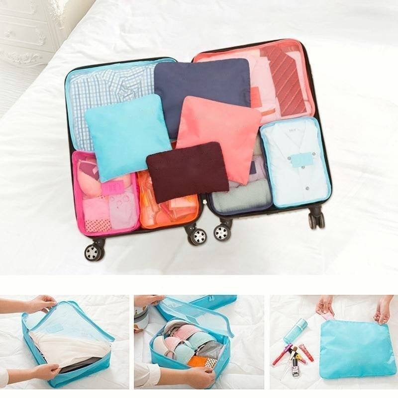 Portable Luggage Packing Cubes - 6 PCS