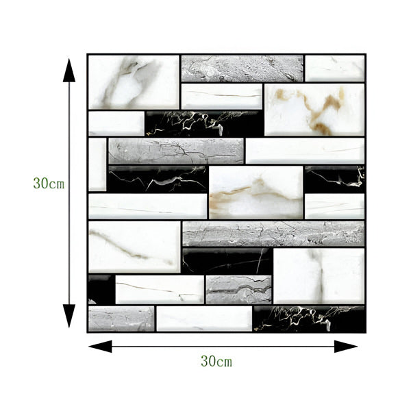 Marble pattern 3D wall stickers 10 PCS