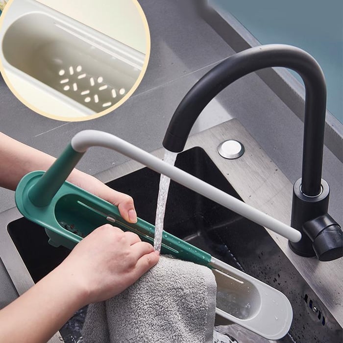 Kitchen Sink Shelf Flexible Drain Storage Basket