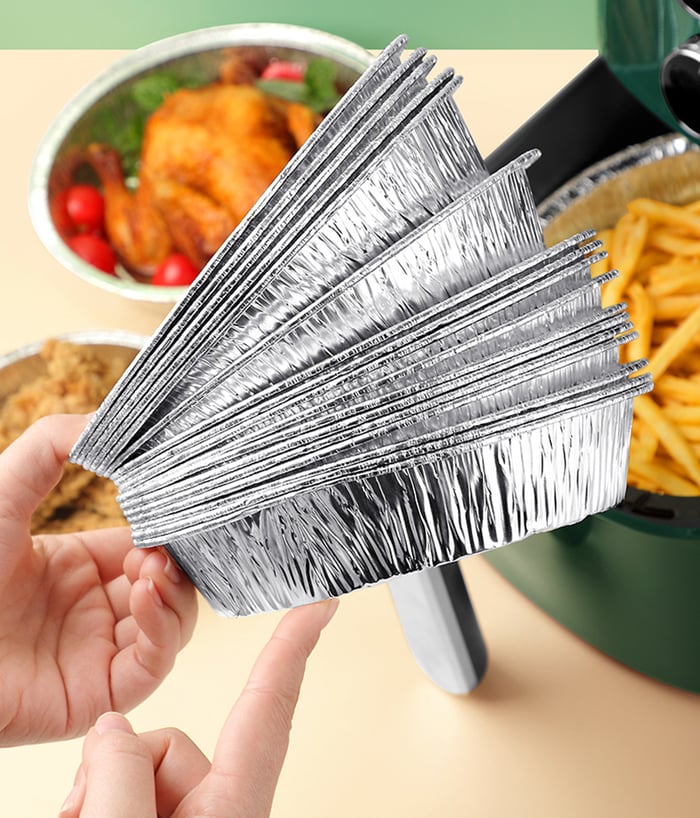 Reusable Aluminum Foil Air Fryer Liners - Pack Of 50