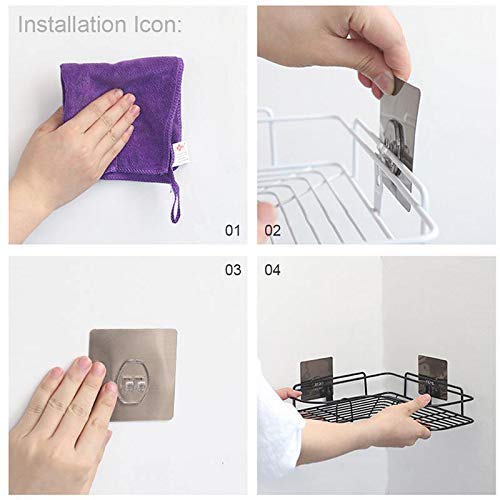 Self-Adhesive Shelves for Corner Walls for Bathroom - Pack Of 2