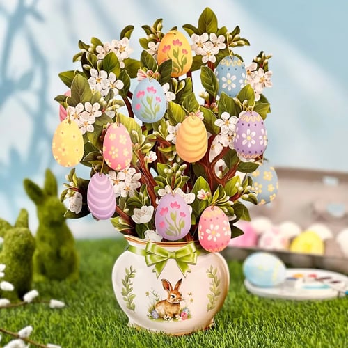 Easter 3D Flower Egg Greeting Card