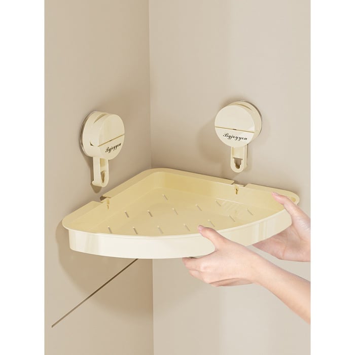 New Bathroom Suction Cup Corner Shelf