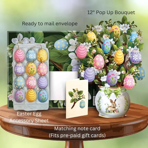 Easter 3D Flower Egg Greeting Card