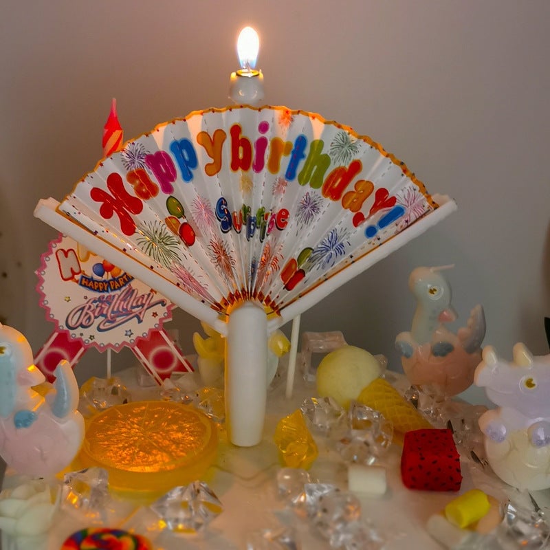 Novelty Surprise Fan Birthday Candle