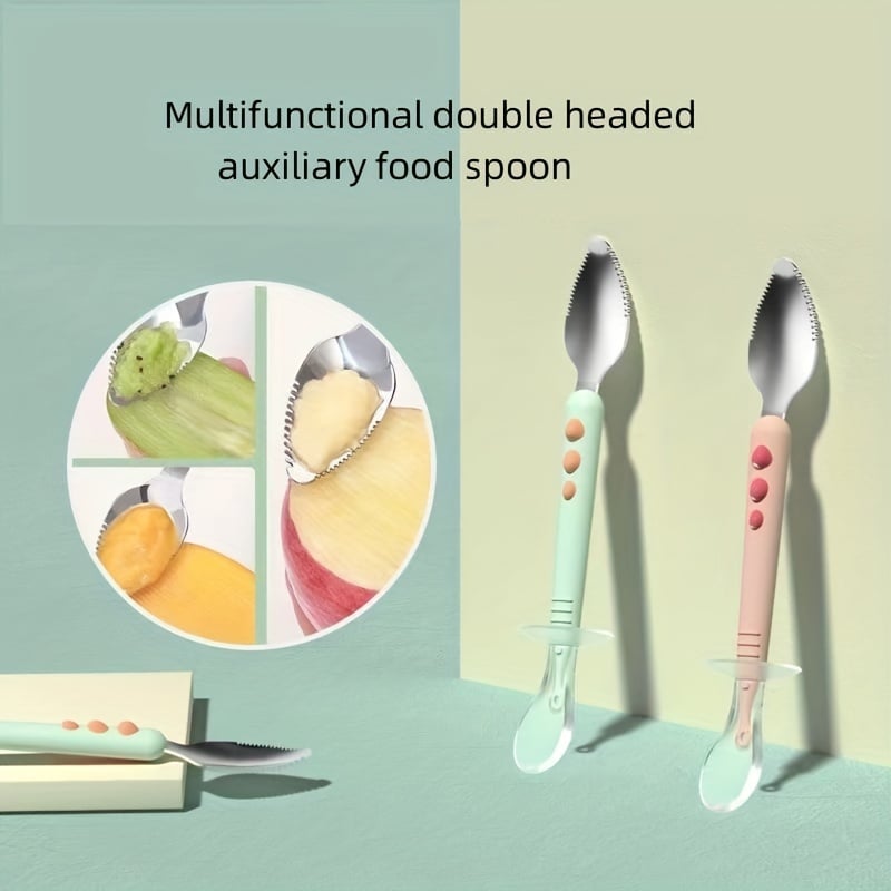 Baby Double Head Scraping Fruit Spoon