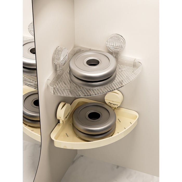 New Bathroom Suction Cup Corner Shelf