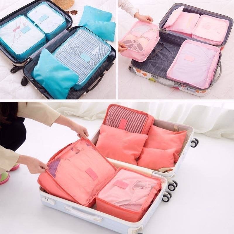 Portable Luggage Packing Cubes - 6 PCS