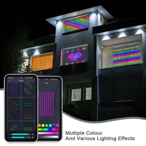 Color Waves LED Curtain Sync Lights