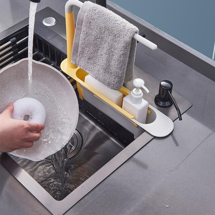Kitchen Sink Shelf Flexible Drain Storage Basket
