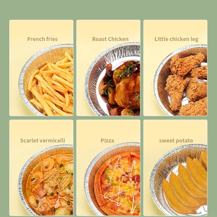 Reusable Aluminum Foil Air Fryer Liners - Pack Of 50