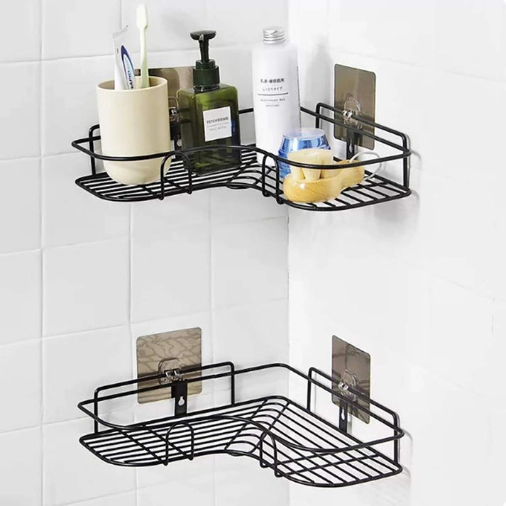 Self-Adhesive Shelves for Corner Walls for Bathroom - Pack Of 2