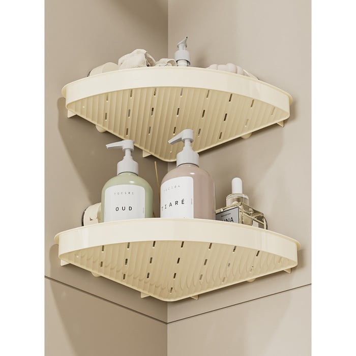 New Bathroom Suction Cup Corner Shelf
