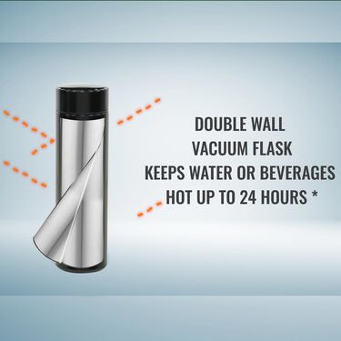 24 Hrs Hot & Cold Flask with Temperature Display + Free 2 Double Wall Cups