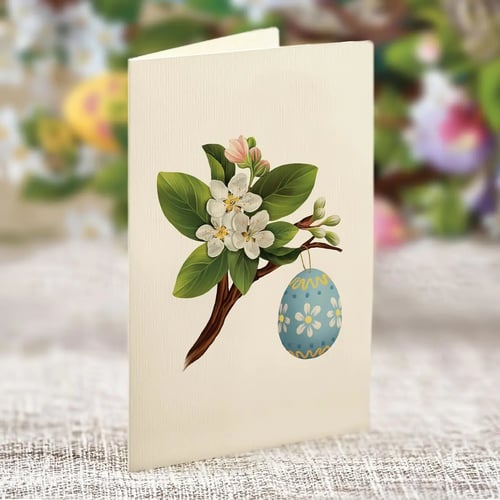 Easter 3D Flower Egg Greeting Card