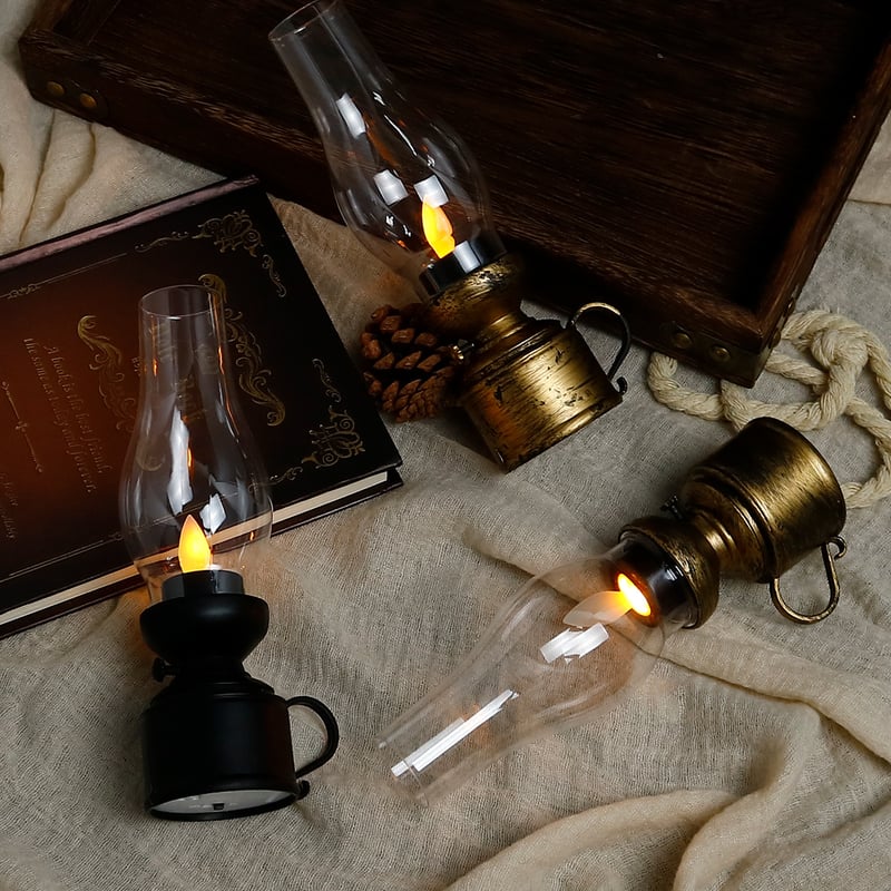 LED Vintage Kerosene Lamp Electronic Swing Candle