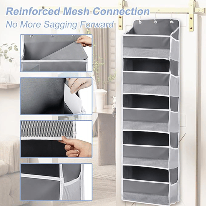 The Door Storage Organizer with 5 Pockets 10 Mesh Pockets