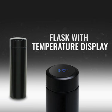 24 Hrs Hot & Cold Flask with Temperature Display + Free 2 Double Wall Cups