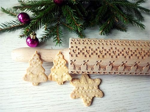 Christmas Wooden Rolling Pins