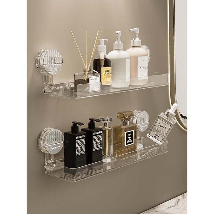 New Bathroom Suction Cup Corner Shelf