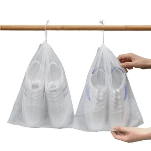 Reusable Drawstring Shoe Storage Bags - Pack Of 4