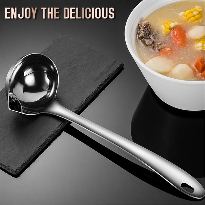 Oil Separating Stainless Steel Soup Ladle