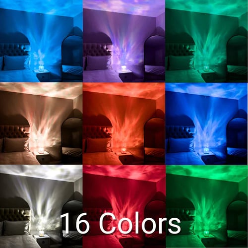 Rotating Water Ripple Night Light Aura Lamp
